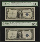 Silver Certificates

Lot of (2) Fr. 1609 & 1610. 1935A (R) & (S) $1 Silver Certificates. PMG Choice Uncirculated 64 EPQ.

A duo of nearly Gem (R) ...