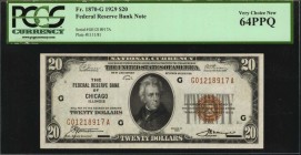 Federal Reserve Bank Notes

Fr. 1870-G. 1929 $20 Federal Reserve Bank Note. Chicago. PCGS Currency Very Choice New 64 PPQ.

A nearly Gem offering ...