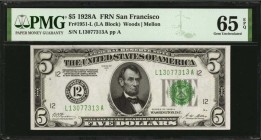 Federal Reserve Notes

Fr. 1951-L. 1928A $5 Federal Reserve Note. San Francisco. PMG Gem Uncirculated 65 EPQ.

A lovely Gem example of this early ...