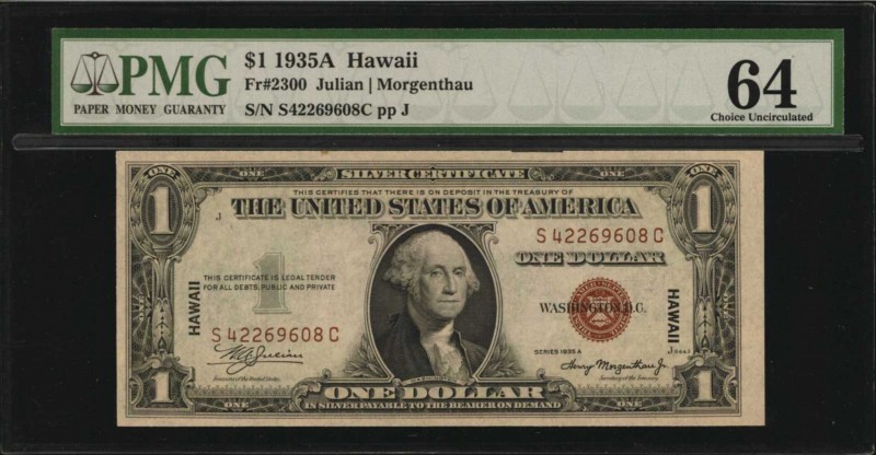 Hawaii Emergency Note

Fr. 2300. 1935A $1 Hawaii Emergency Note. PMG Choice Un...