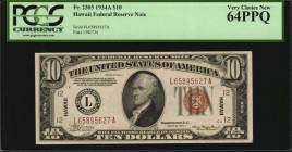 Hawaii Emergency Note

Fr. 2303. 1934A $10 Hawaii Emergency Note. PCGS Currency Very Choice New 64 PPQ.

A nearly-Gem offering of this $10 Hawaii ...