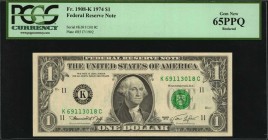 Foldovers

Lot of (3) Fr. 1908-K. 1974 $1 Federal Reserve Notes. Dallas. PCGS Currency Gem New 65 PPQ & 66 PPQ. Bookends & Printed Foldover. Consecu...