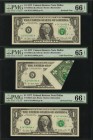 Foldovers

Lot of (3) Fr. 1909-K. 1977 $1 Federal Reserve Notes. Dallas. PMG Gem Uncirculated 65 EPQ & 66 EPQ. Bookends & Fold Over Error.

This t...