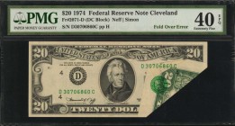 Foldovers

Fr. 2071-D. 1974 $20 Federal Reserve Note. Cleveland. PMG Extremely Fine 40 EPQ. Fold Over Error.

This twenty had its bottom right cor...