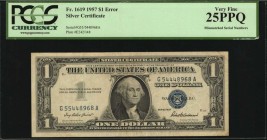 Mismatched Serial Numbers

Fr. 1619. 1957 $1 Silver Certificate. PCGS Currency Very Fine 25 PPQ. Mismatched Serial Numbers.

This Very Fine 1957 S...
