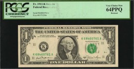 Missing Third Printing

Lot of (3) Fr. 1911-K. 1981 $1 Federal Reserve Notes. PCGS Currency Very Choice New 64 PPQ. Bookends & Missing Overprint. Co...