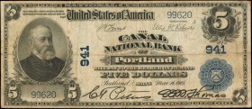 Maine

Portland, Maine. $5 1902 Plain Back. Fr. 598. The Canal NB. Charter #941. Very Fine.

A Very Fine example of this Cumberland County issued ...