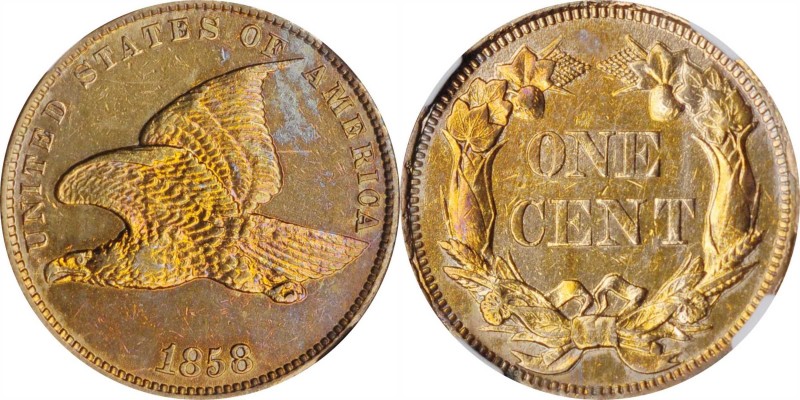 Flying Eagle Cent

1858 Flying Eagle Cent. Small Letters, Low Leaves (Style of...