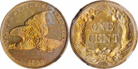 Flying Eagle Cent

1858 Flying Eagle Cent. Small Letters, Low Leaves (Style of 1858), Type II. AU Details--Cleaned (NGC).

PCGS# 2020. NGC ID: 227...