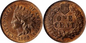 Indian Cent

1868 Indian Cent. Snow-1. Doubled Die Obverse, Repunched Date. MS-64 RB (PCGS).

PCGS# 2092. NGC ID: 227S.

Estimate: $ 600