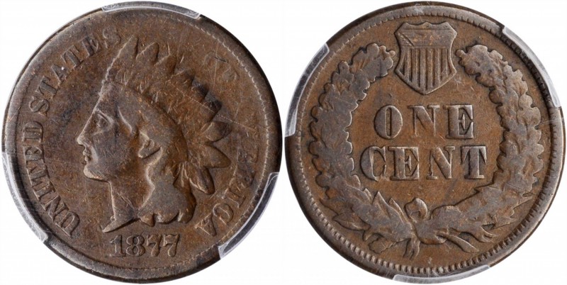 Indian Cent

1877 Indian Cent. VG-8 (PCGS).

PCGS# 2127.

From the Bill Wo...