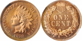 Indian Cent

1878 Indian Cent. Unc Details--Cleaned (NGC).

PCGS# 2130. NGC ID: 2285.

Estimate: $ 225