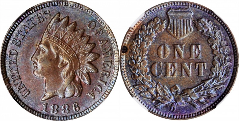 Indian Cent

1886 Indian Cent. Type II Obverse. MS-62 BN (NGC).

PCGS# 92154...