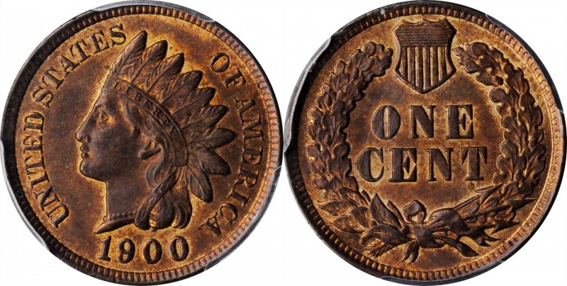 Indian Cent

1900 Indian Cent. Snow-8. Repunched Date. MS-64 RB (PCGS).

PCG...