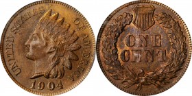 Indian Cent

1904 Indian Cent. MS-64 BN (PCGS).

PCGS# 2217. NGC ID: 228Z.

From the Dr. Jeffrey A. Rudolph Collection.

Estimate: $ 50