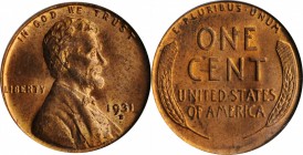 Lincoln Cent

1931-D Lincoln Cent. MS-64 RD (PCGS). OGH.

PCGS# 2617. NGC ID: 22D3.

Estimate: $ 300