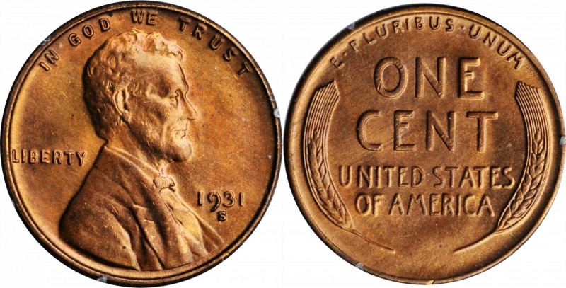 Lincoln Cent

1931-S Lincoln Cent. MS-64 RB (PCGS). OGH--First Generation.

...