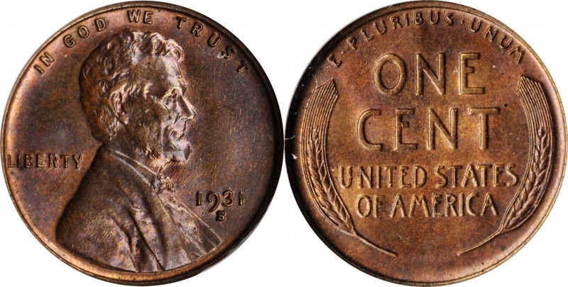 Lincoln Cent

1931-S Lincoln Cent. MS-64 BN (NGC). OH.

PCGS# 2618. NGC ID: ...