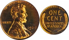 Lincoln Cent

1938 Lincoln Cent. Proof-65 RD (PCGS). OGH.

PCGS# 3341. NGC ID: 22L5.

Estimate: $ 125