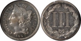 Nickel Three-Cent Piece

1883 Nickel Three-Cent Piece. Proof-64 (NGC).

PCGS# 3779. NGC ID: 2765.

Estimate: $ 200