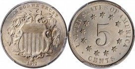 Shield Nickel

1872 Shield Nickel. MS-63 (PCGS).

PCGS# 3799. NGC ID: 22P6.

Estimate: $ 200