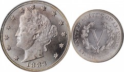 Liberty Head Nickel

1883 Liberty Head Nickel. No CENTS. MS-65 (PCGS).

PCGS# 3841. NGC ID: 2772.

Estimate: $ 150