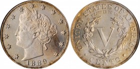 Liberty Head Nickel

1889 Liberty Head Nickel. Proof-65 (PCGS). CAC.

PCGS# 3887. NGC ID: 277X.

Estimate: $ 500