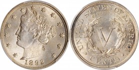 Liberty Head Nickel

1892 Liberty Head Nickel. MS-64 (PCGS).

PCGS# 3853. NGC ID: 2777.

Estimate: $ 250
