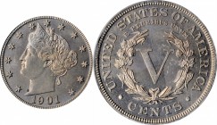 Liberty Head Nickel

1901 Liberty Head Nickel. Proof-64 (PCGS). OGH.

PCGS# 3899. NGC ID: 278B.

Estimate: $ 250