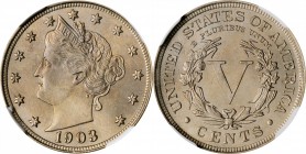 Liberty Head Nickel

1903 Liberty Head Nickel. MS-65 (NGC).

PCGS# 3864. NGC ID: 277E.

From the Dr. Jeffrey A. Rudolph Collection.

Estimate:...