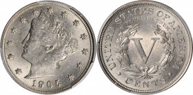 Liberty Head Nickel

1905 Liberty Head Nickel. MS-62 (PCGS).

PCGS# 3866. NGC ID: 277G.

Estimate: $ 75