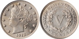 Liberty Head Nickel

1912 Liberty Head Nickel. MS-65 (PCGS).

PCGS# 3873. NGC ID: 277N.

Estimate: $ 400