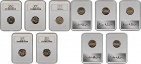 Jefferson Nickel

Lot of (5) 1939 Jefferson Nickels. Reverse of 1940. MS-67 (NGC). OH.

PCGS# 94003. NGC ID: 22T8.

Estimate: $ 600