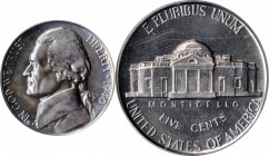 Jefferson Nickel

1940 Jefferson Nickel. Reverse of 1940. Proof-66 (PCGS). OGH.

PCGS# 4177. NGC ID: 22YC.

Estimate: $ 100