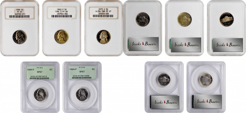 Jefferson Nickel

Lot of (5) Certified Proof and Specimen Jefferson Nickels, 1...