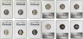 Jefferson Nickel

Lot of (6) Jefferson Nickels, 1939-1963. (ANACS). OH.

Included are: 1939 Reverse of 1938, Proof-66; 1939 Reverse of 1938, MS-66...