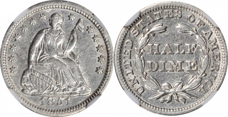 Liberty Seated Half Dime

1851 Liberty Seated Half Dime. AU Details--Cleaned (...