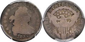Draped Bust Dime

1805 Draped Bust Dime. JR-1. Rarity-4. 5 Berries. Good-4 (PCGS).

PCGS# 4478. NGC ID: 236S.

Estimate: $ 650