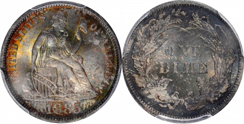 Liberty Seated Dime

1885 Liberty Seated Dime. MS-66 (PCGS).

PCGS# 4694. NG...