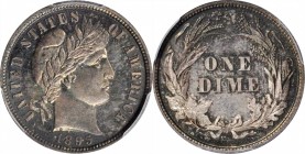 Barber Dime

1895 Barber Dime. Proof-65 (PCGS).

PCGS# 4879. NGC ID: 23G8.

Estimate: $ 550