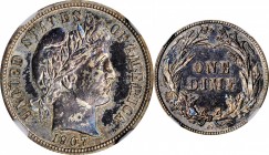 Barber Dime

1907 Barber Dime. Proof-64 (NGC).

PCGS# 4891. NGC ID: 23GM.

From the Dr. Jeffrey A. Rudolph Collection.

Estimate: $ 500