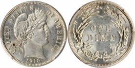 Barber Dime

1910 Barber Dime. MS-64 (PCGS).

PCGS# 4854. NGC ID: 23FF.

Estimate: $ 175