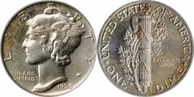 Mercury Dime

1938 Mercury Dime. Proof-66 (PCGS). OGH.

PCGS# 5073. NGC ID: 27DJ.

Estimate: $ 300
