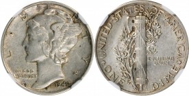 Mercury Dime

1942/1 Mercury Dime. FS-101. AU-55 (NGC).

PCGS# 5036. NGC ID: 23K4.

Estimate: $ 800