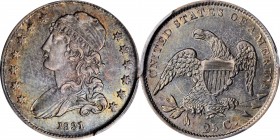 Capped Bust Quarter

1831 Capped Bust Quarter. B-6. Rarity-3. Large Letters. AU-55 (PCGS).

PCGS# 5349.

From the Steve M. Tompkins Collection. ...