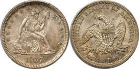 Liberty Seated Quarter

1857 Liberty Seated Quarter. MS-64 (PCGS).

PCGS# 5442. NGC ID: 23TE.

Estimate: $ 700