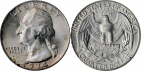 Washington Quarter

1934-D Washington Quarter. Heavy Motto. MS-65 (PCGS).

PCGS# 85796. NGC ID: 22T9.

Estimate: $ 200