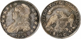 Capped Bust Half Dollar

1828 Capped Bust Half Dollar. O-120. Rarity-1. Square Base 2, Small 8s, Large letters. EF-45 (PCGS).

PCGS# 6151.

Acqu...