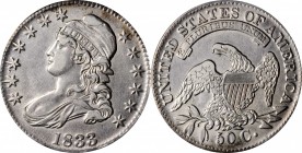 Capped Bust Half Dollar

1833 Capped Bust Half Dollar. O-108. Rarity-1. AU-50 (ANACS).

PCGS# 39896.

Estimate: $ 150