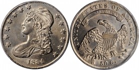 Capped Bust Half Dollar

1834 Capped Bust Half Dollar. O-114. Rarity-1. Small Date, Small Letters. Unc Details--Altered Surfaces (PCGS).

PCGS# 61...